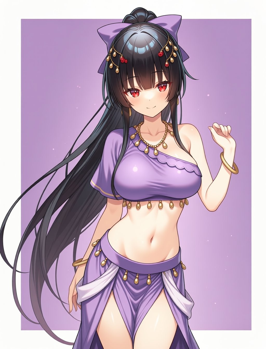 agano \(azur lane\),  1girl,  harem outfit by miaomiao on Tensor.Art
