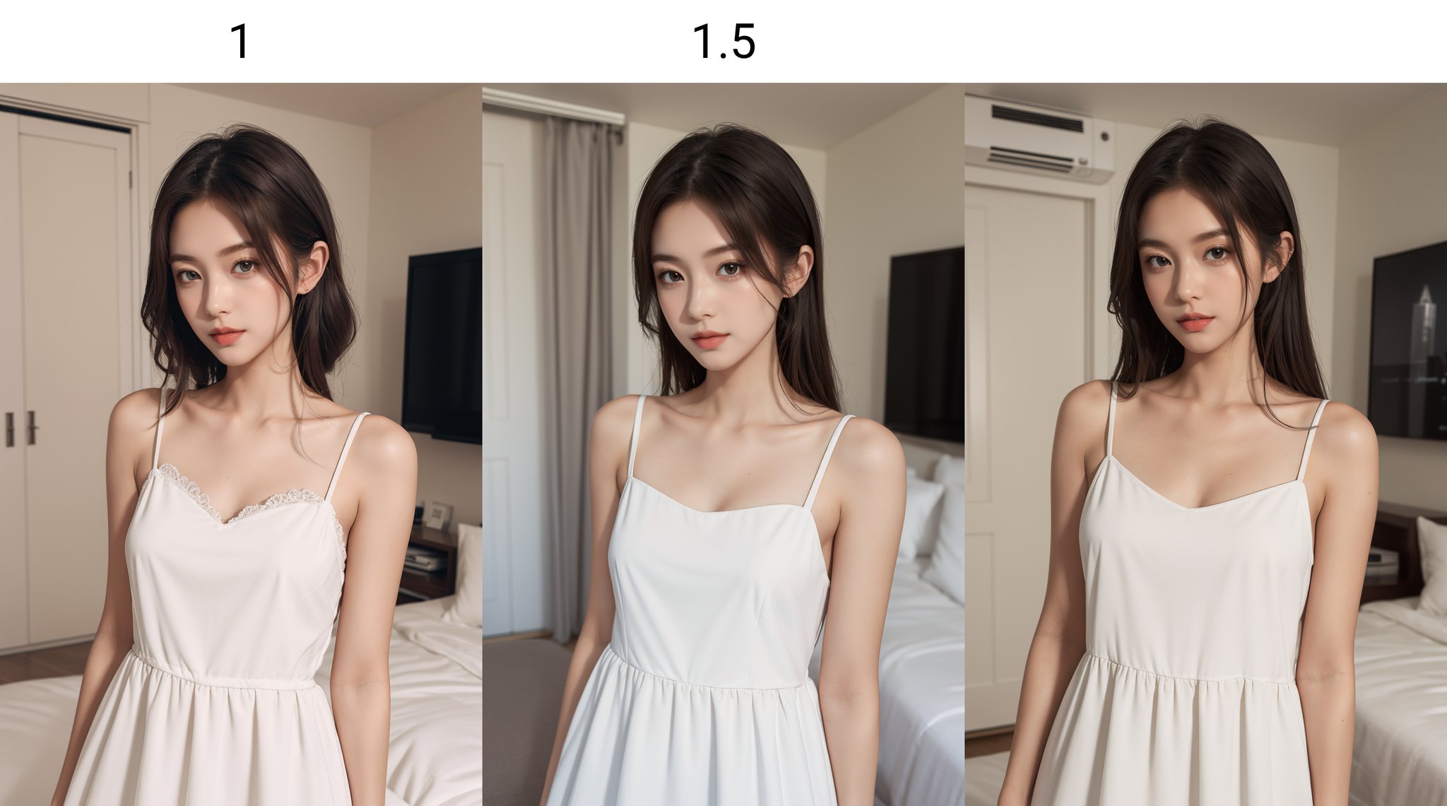 1girl,upper body,white dress,bedroom,<lora:麻袋滤镜_阿宝色_1.2 :1>,, masterpiece,best quality,ultra-detailed,