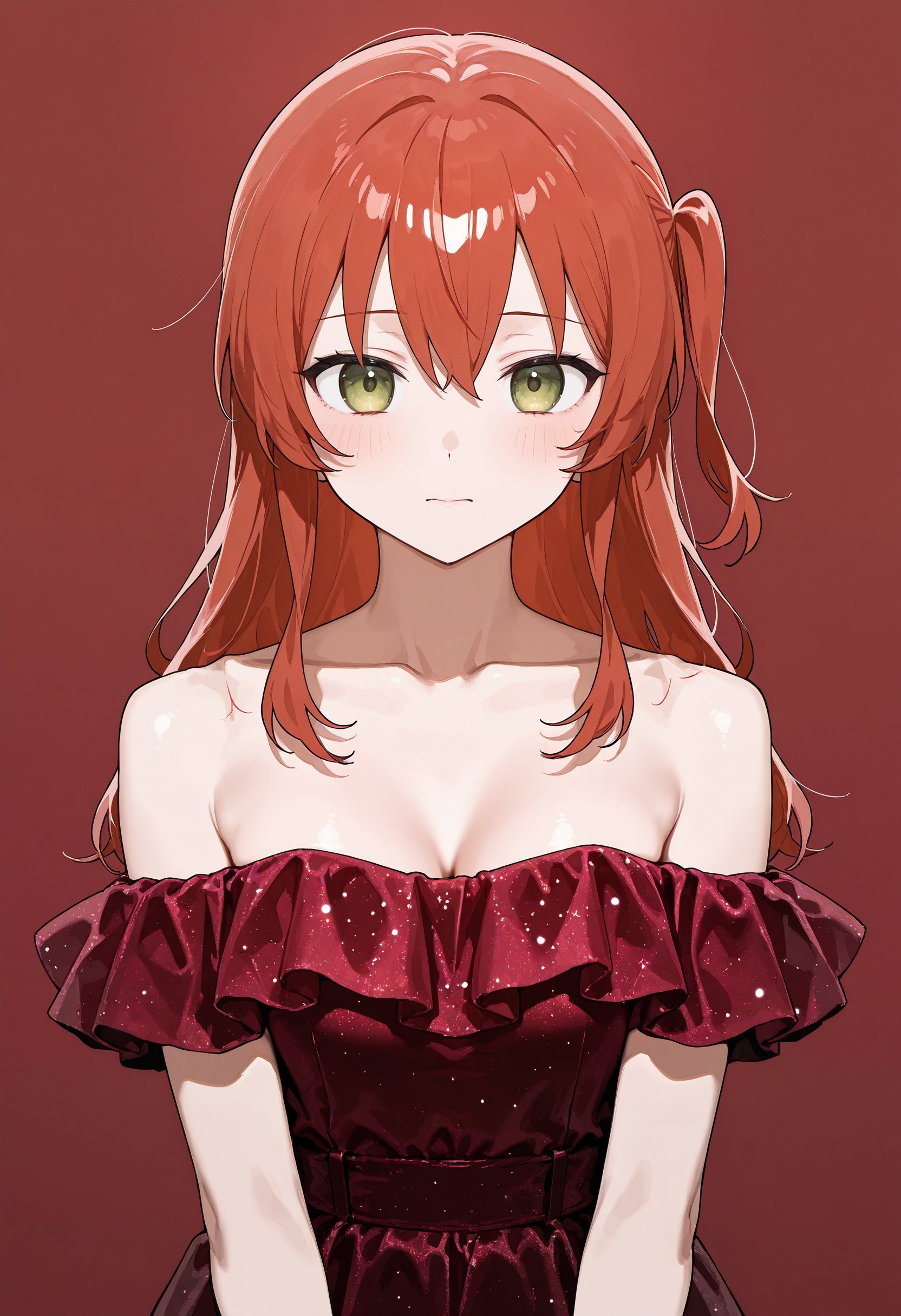 solo,  1girl,  red velvet dress by miaomiao on Tensor.Art