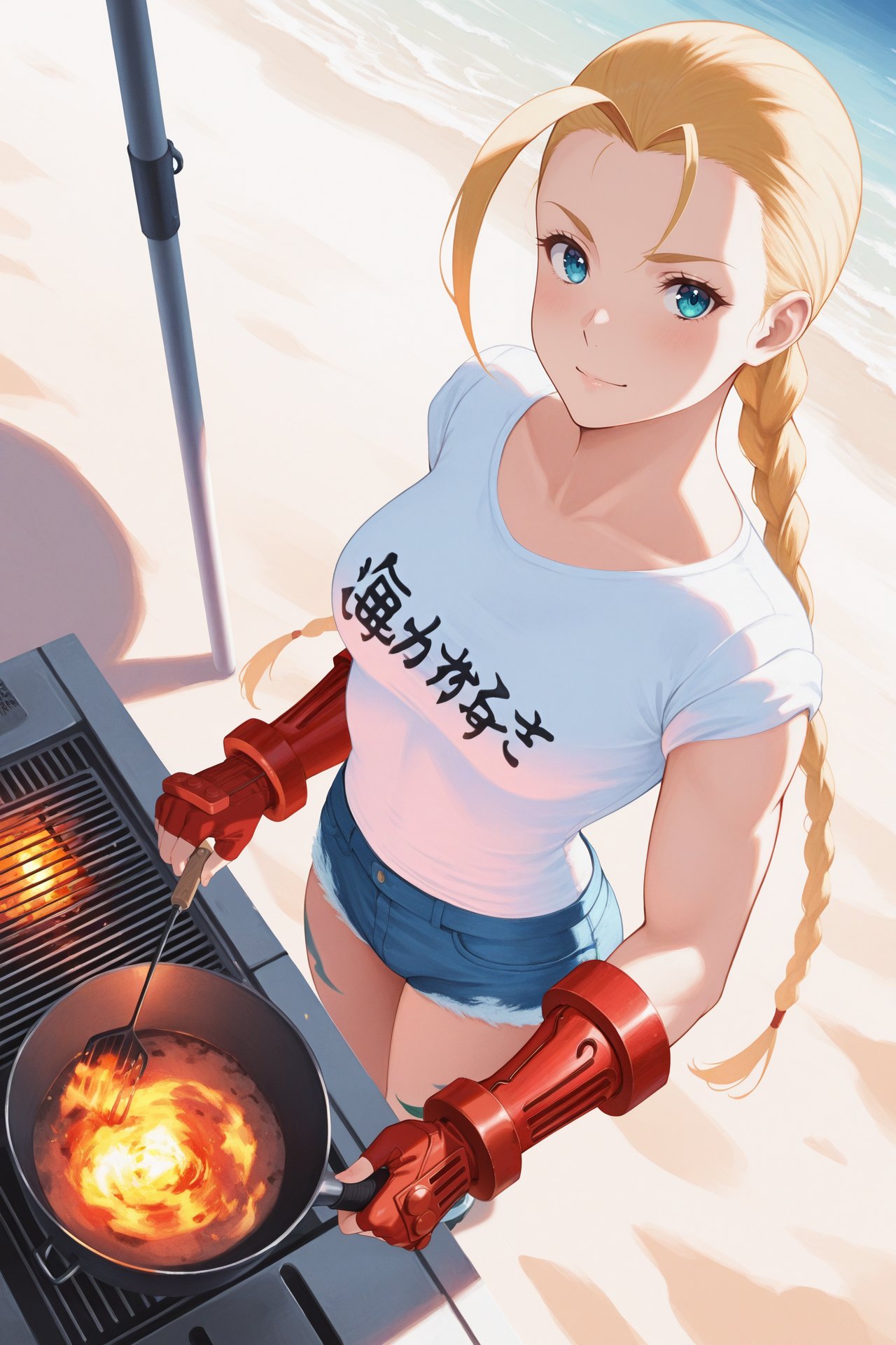 cammy white,  blonde hair,  blue eyes by Farfegnugen on Tensor.Art