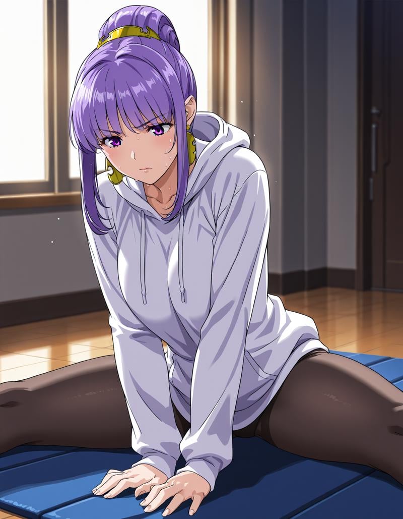 julietta,  purple eyes,  hoodie by Ttan on Tensor.Art