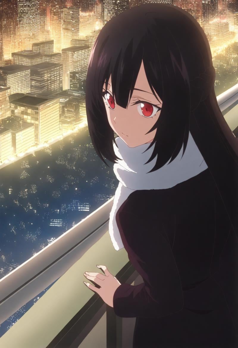 sysdeep_karen,  black hair,  red eyes by Ttan on Tensor.Art