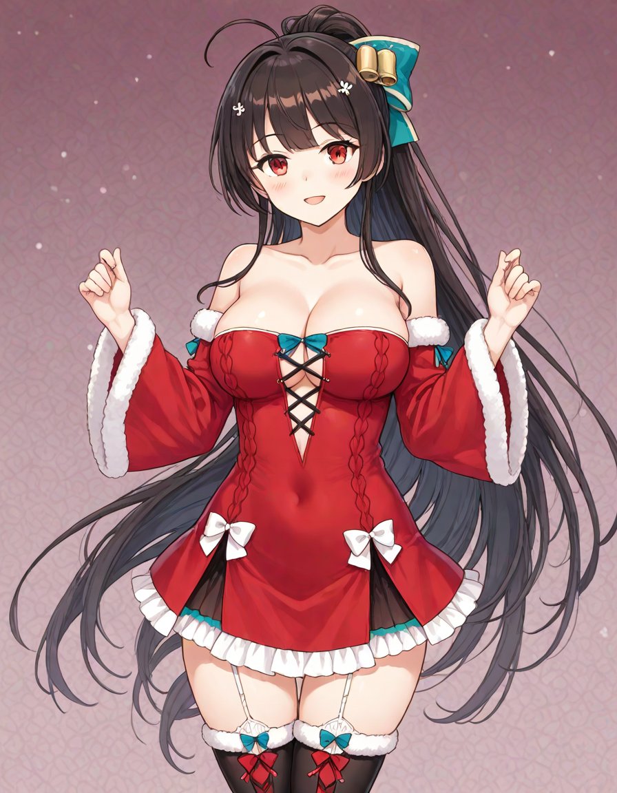 agano \(azur lane\),  santa costume,  best quality by miaomiao on Tensor.Art