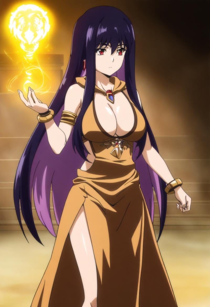 sysdeep_yidhra,  long hair,  dark purple hair by Ttan on Tensor.Art