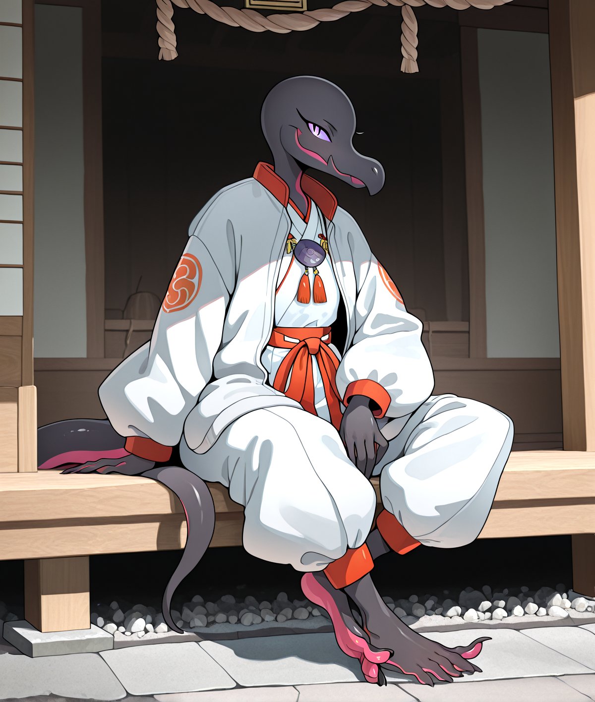 Lewdydoo_Style,  1girl,  sitting on ground by HaZE on Tensor.Art