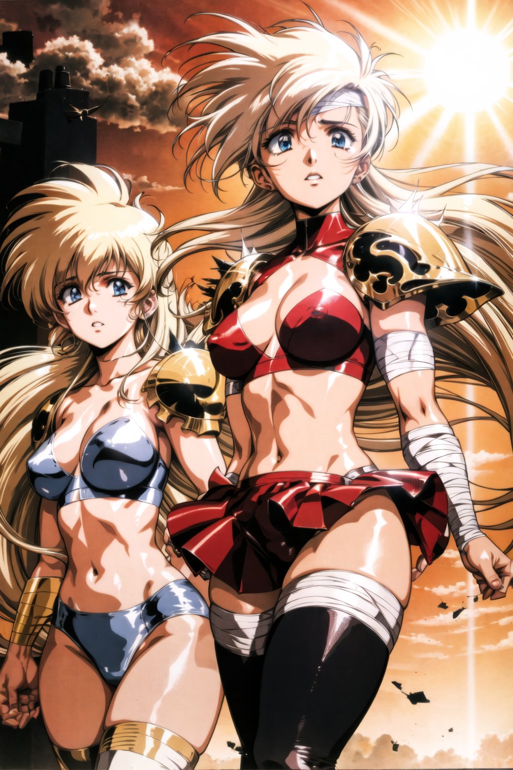 urushihara satoshi,  2girls,  armor by MatiusL on Tensor.Art