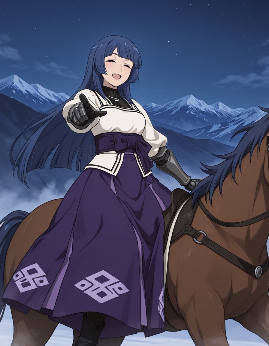 isolte cruel (mushoku tensei),  long hair,  dark blue hair by soralz on Tensor.Art