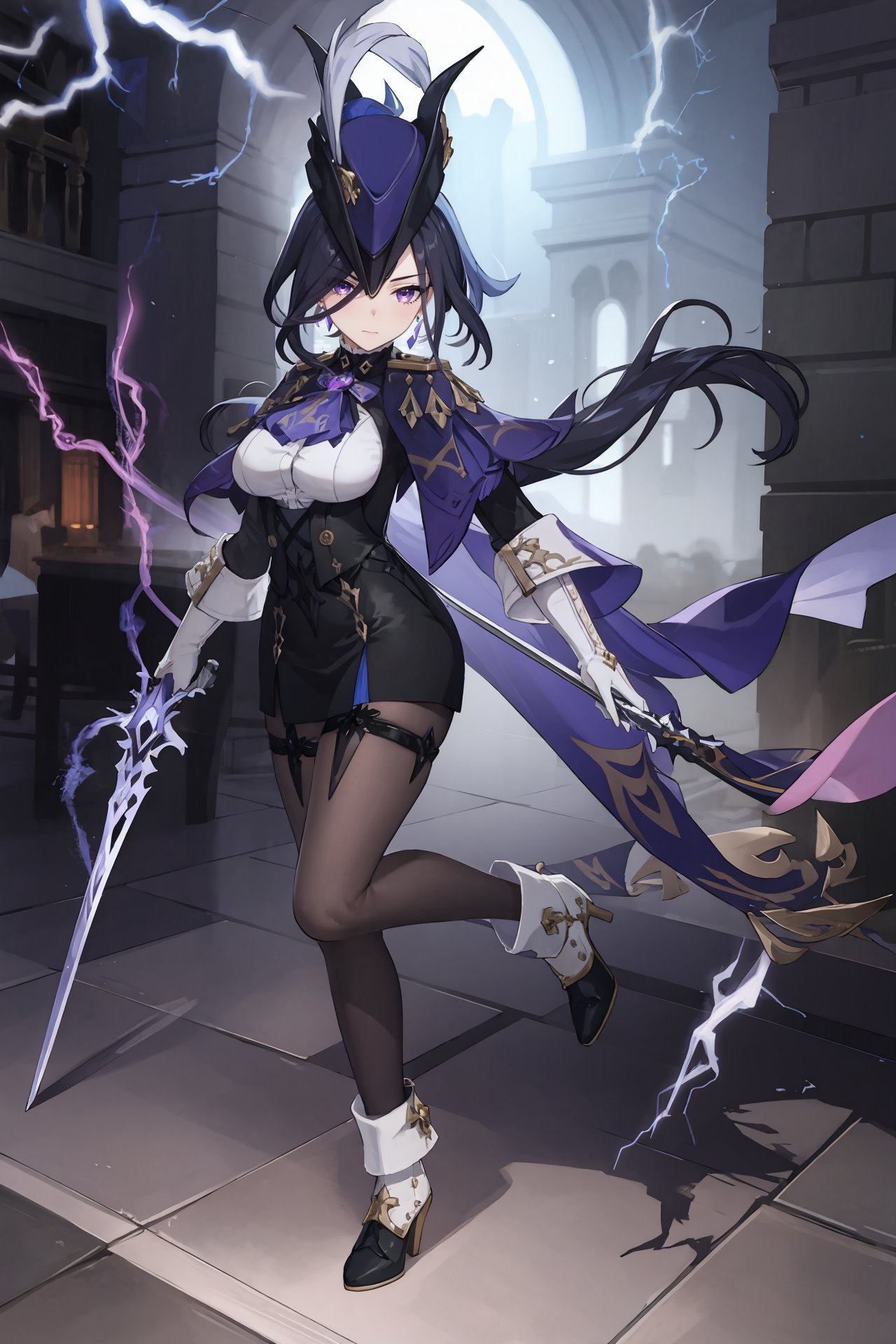 1girl,  clorinde \(genshin impact\),  tricorne by okingjo on Tensor.Art