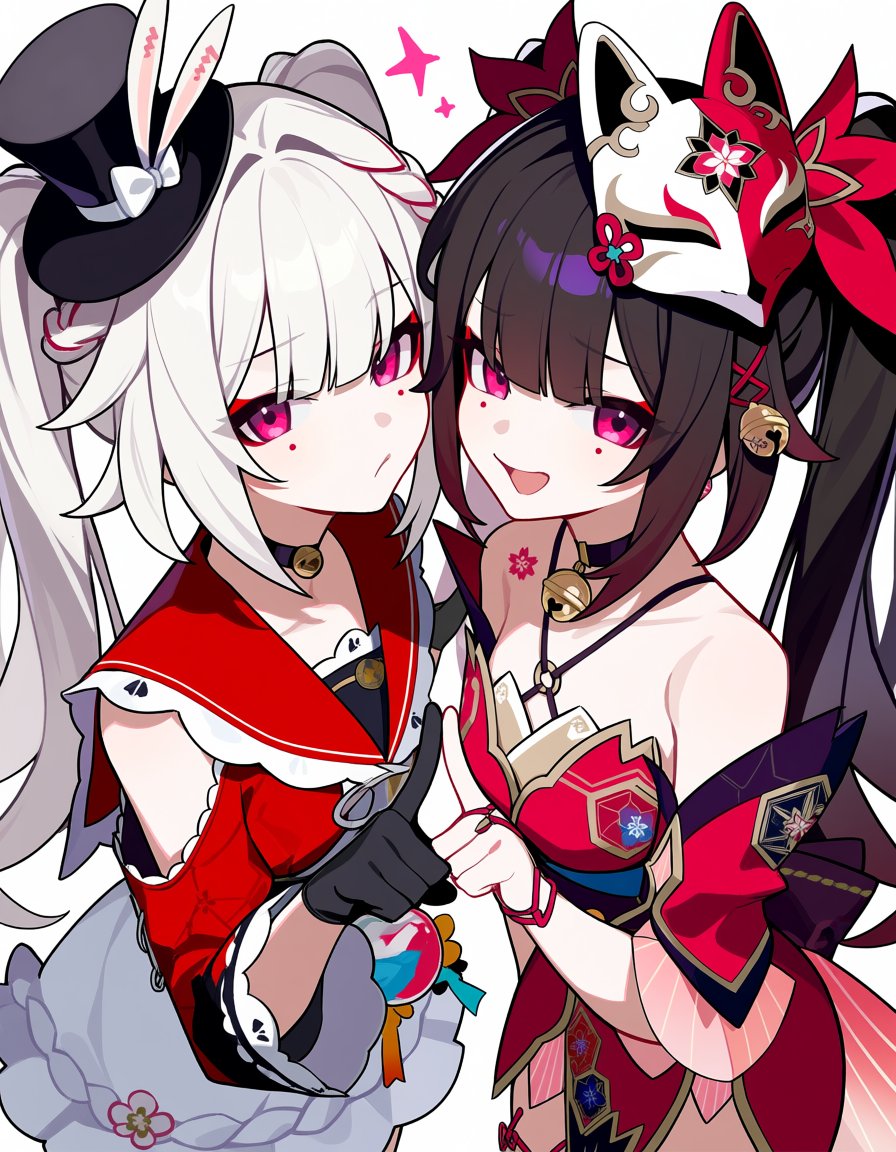 looking at viewer,  2girls,  smile by EroBytes on Tensor.Art