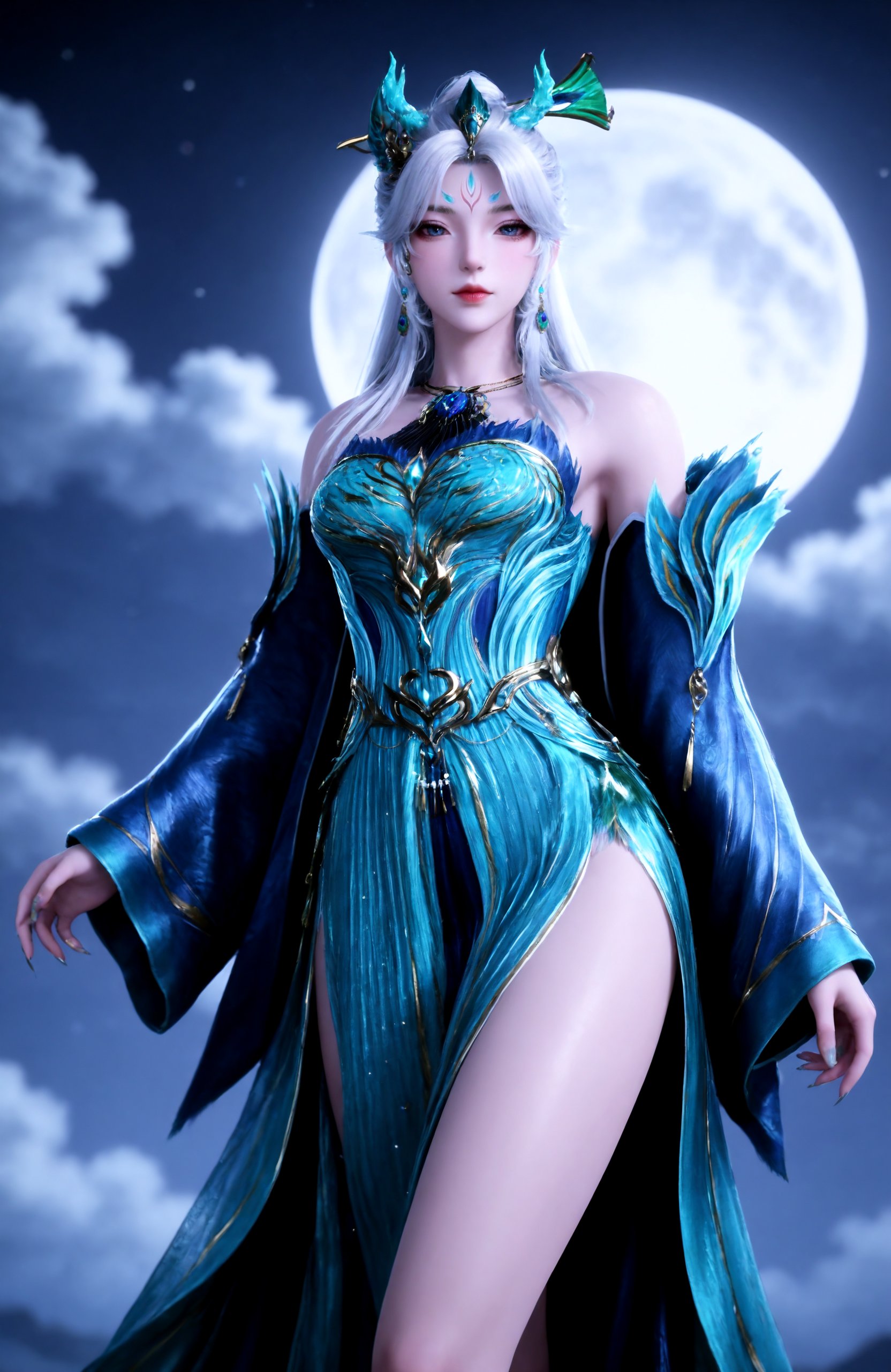 1girl,  long hair,  white hair by 天海TianHai on Tensor.Art