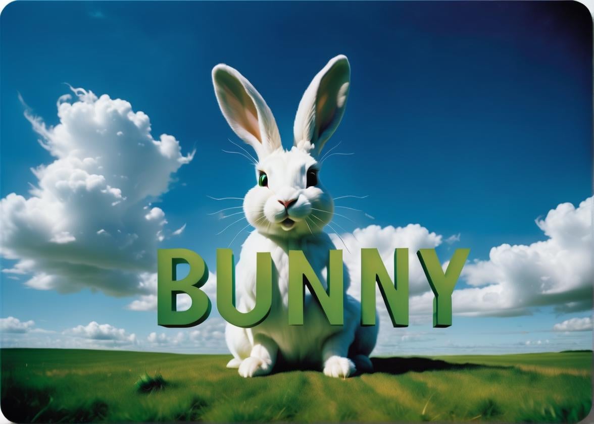 logo with (the text "bunny":1.2), featuring 