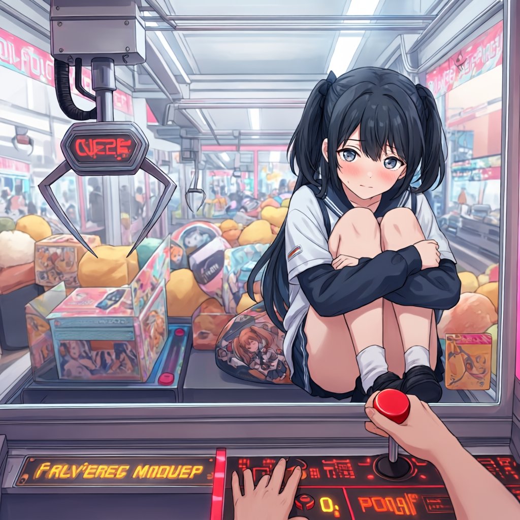 in crane game,  1girl,  indoors by 鬼畫符 on Tensor.Art