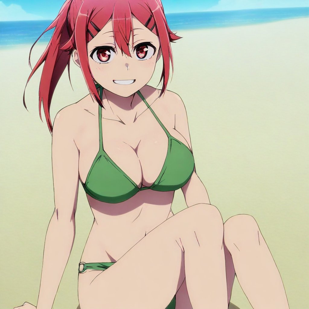 ichika kishimojin \(black torch\),  red hair,  long hair by PSYREN fans on Tensor.Art