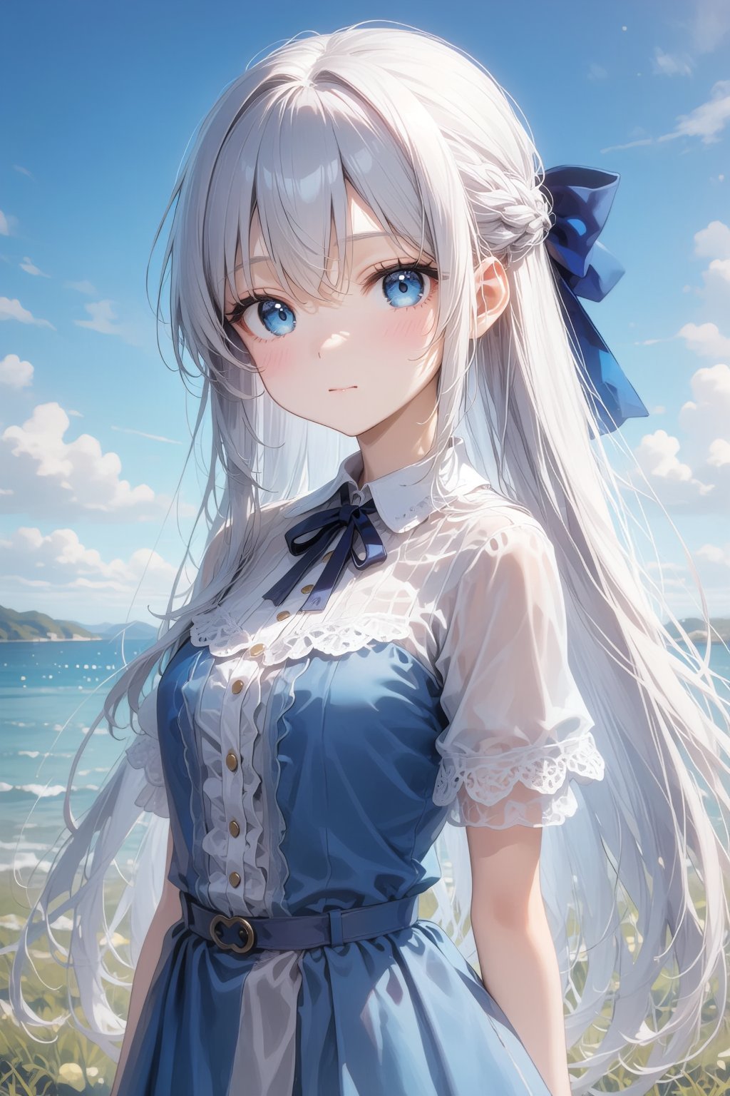 1girl,  solo,  blue eyes by 天TIN on Tensor.Art