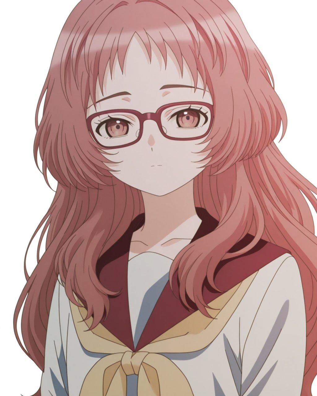 anime screencap,  solid white background,  1girl by eft on Tensor.Art