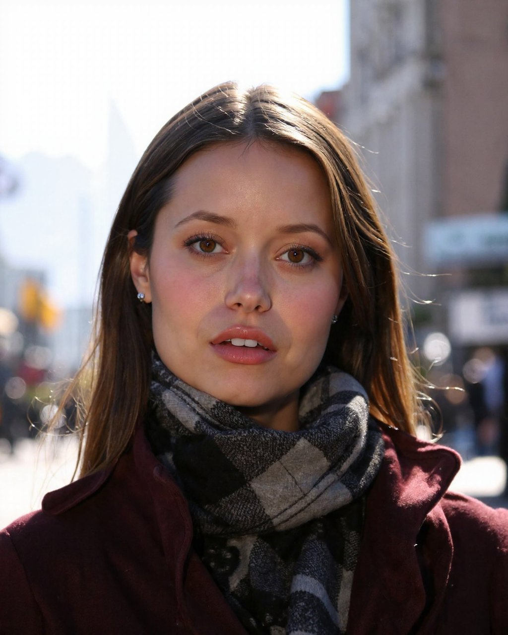 This photograph captures summer_glau with fair skin,  long straight brown hair,  and large by Kamikazey on Tensor.Art
