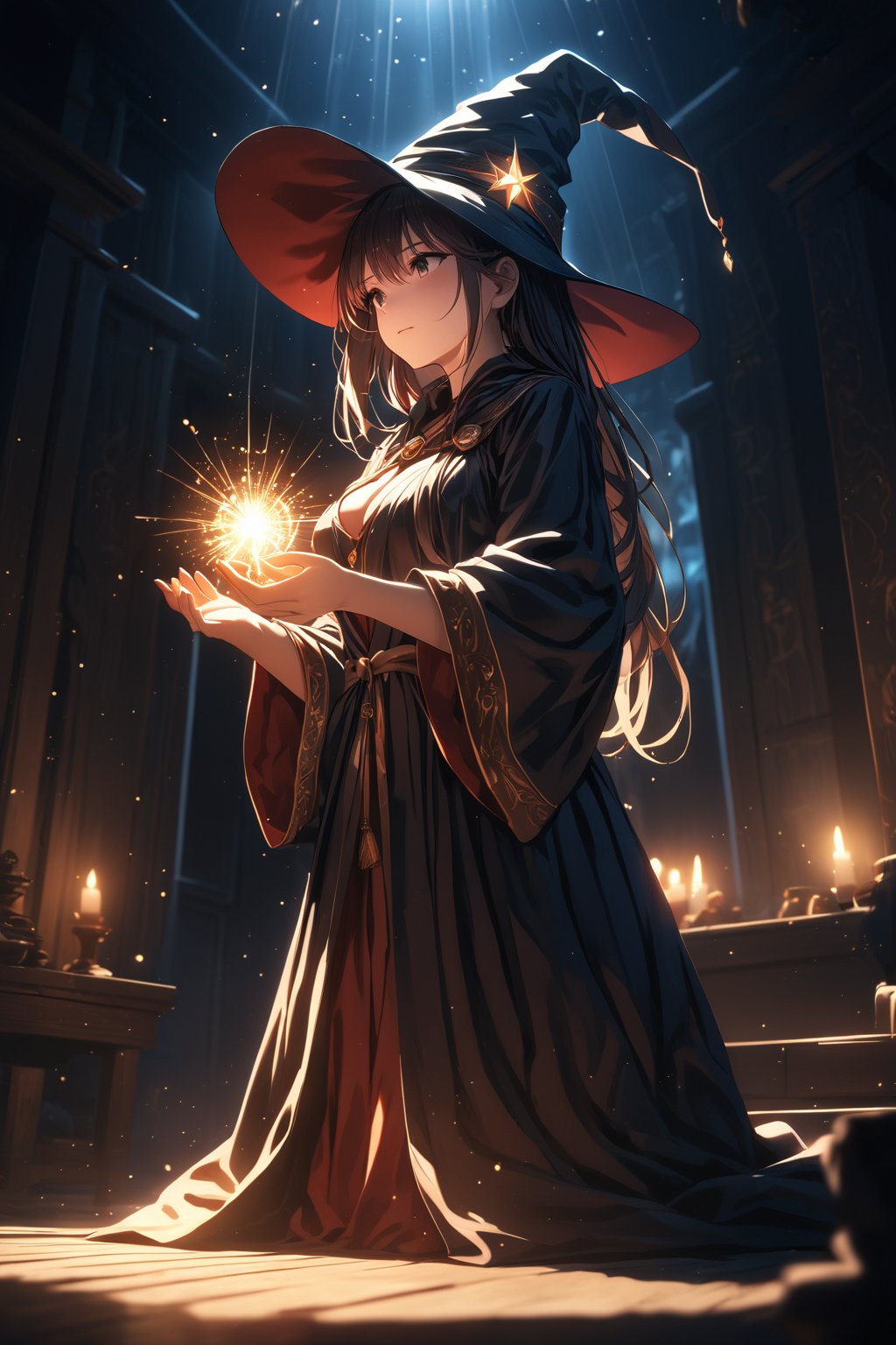 1girl,  solo,  wizard hat by miaomiao on Tensor.Art