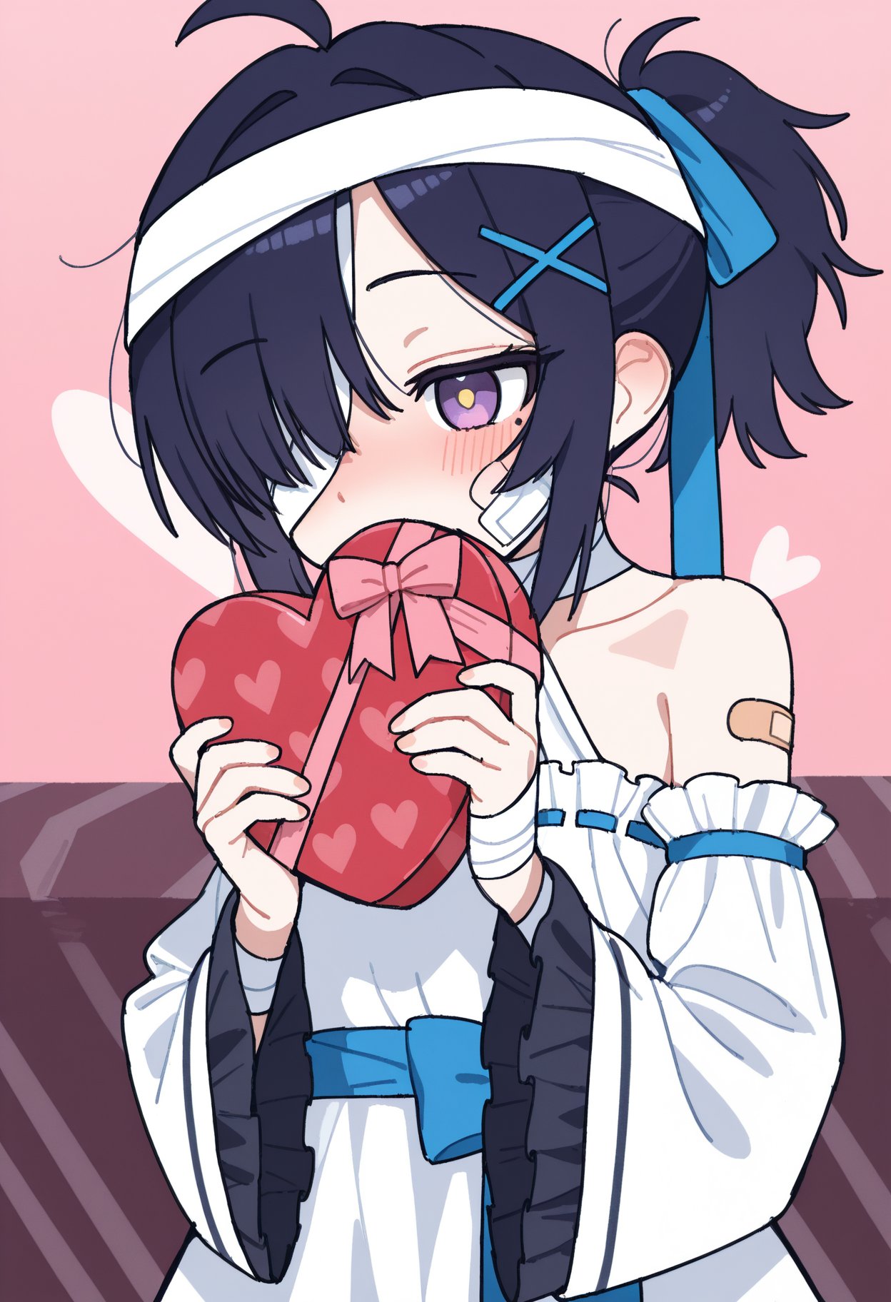1girl,  dark blue hair,  blue highlights in hair by 子行将夜 on Tensor.Art