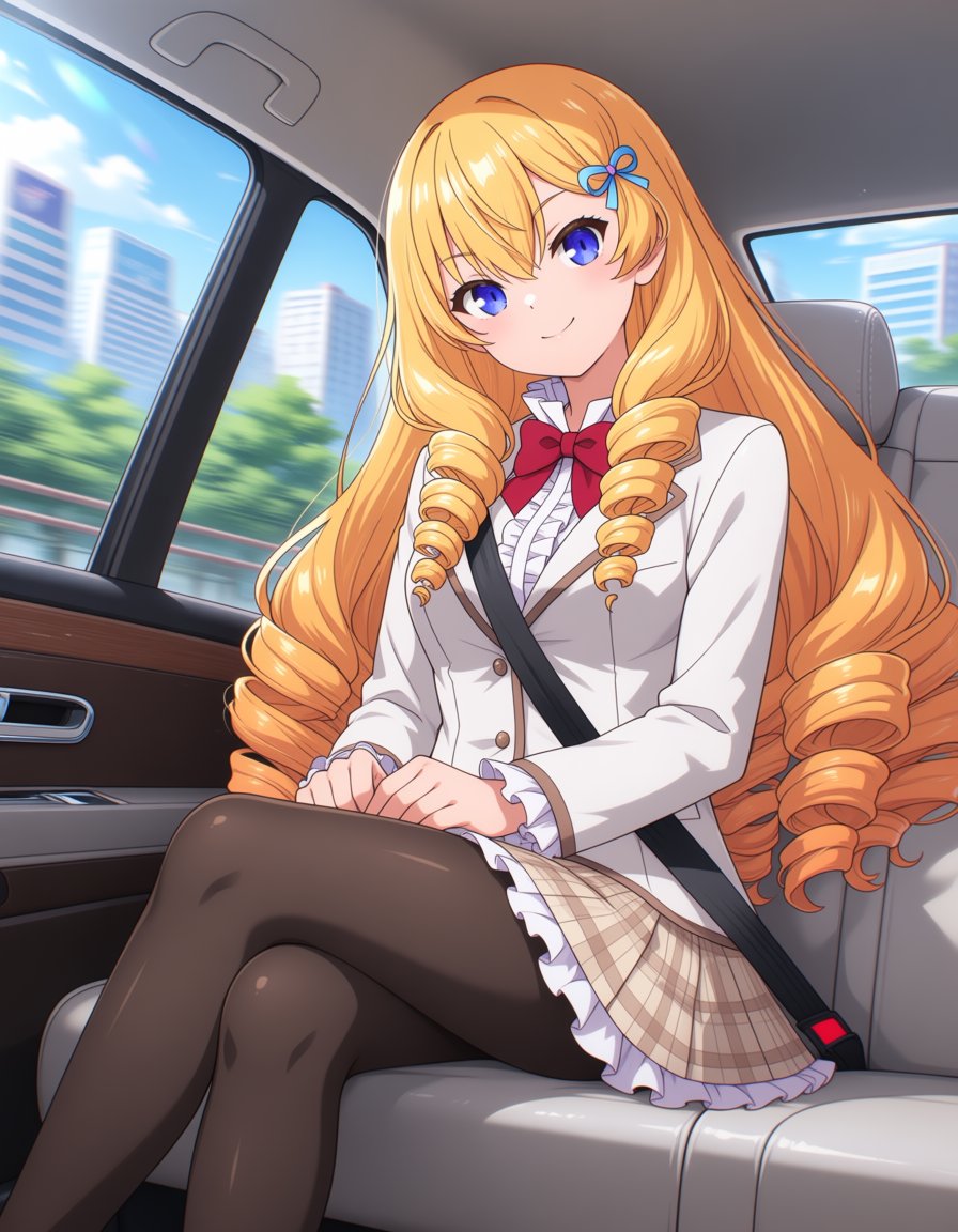 1girl,  outdoors,  car interior by soralz on Tensor.Art
