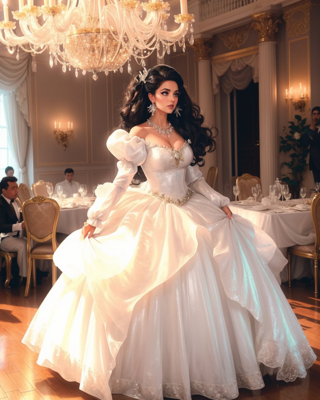 adult beautiful tall woman,  (voluminous puffy sleeves) ,  solo by miaomiao on Tensor.Art