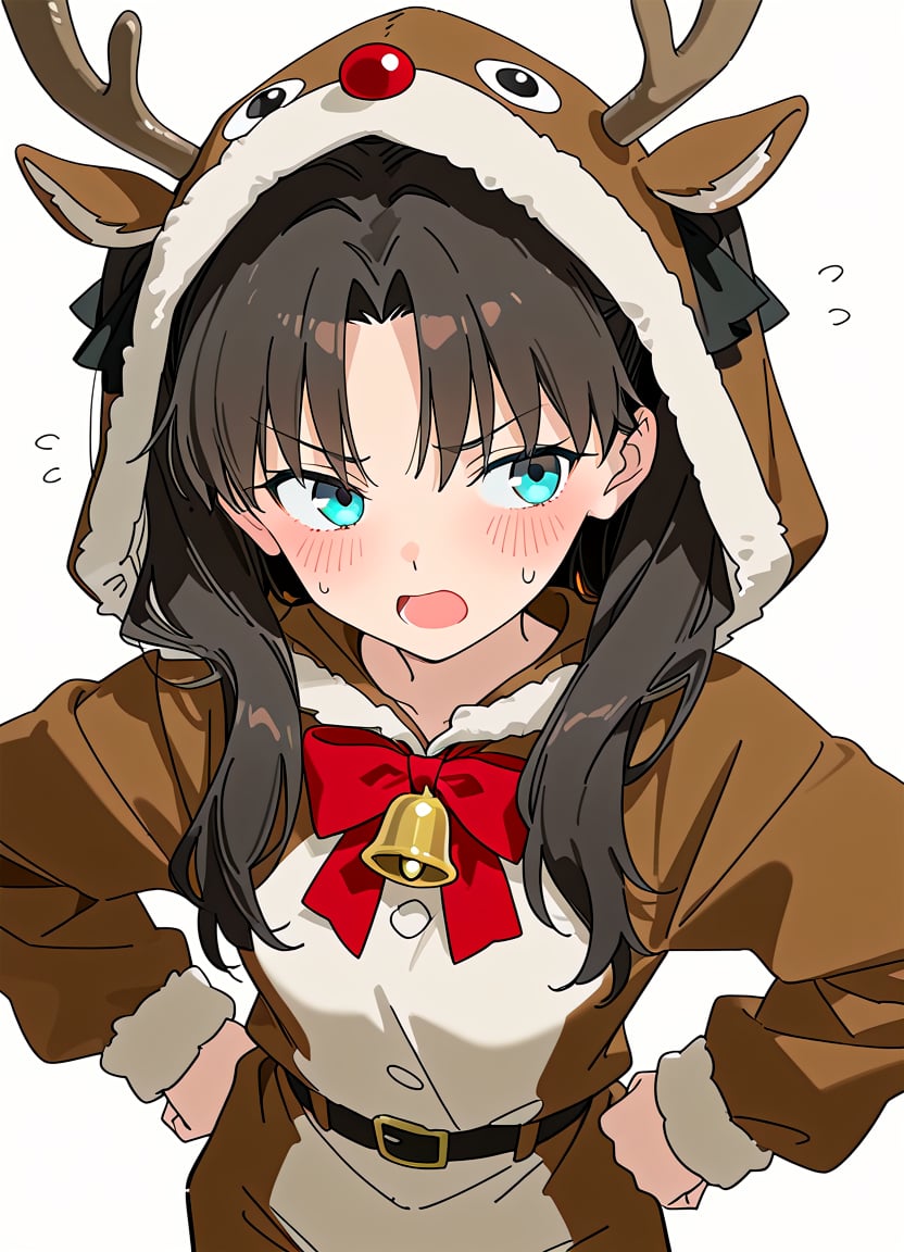 1girl,  reindeer costume,  animal costume by Rin_x0 on Tensor.Art