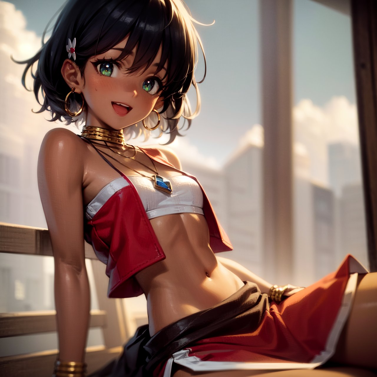 nadia la arwall,  outdoors,  blue sky by Ttan on Tensor.Art
