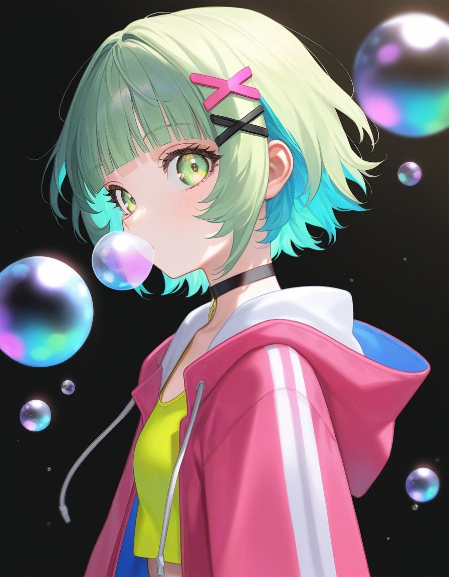 1girl,  solo,  bubble by Light01 on Tensor.Art