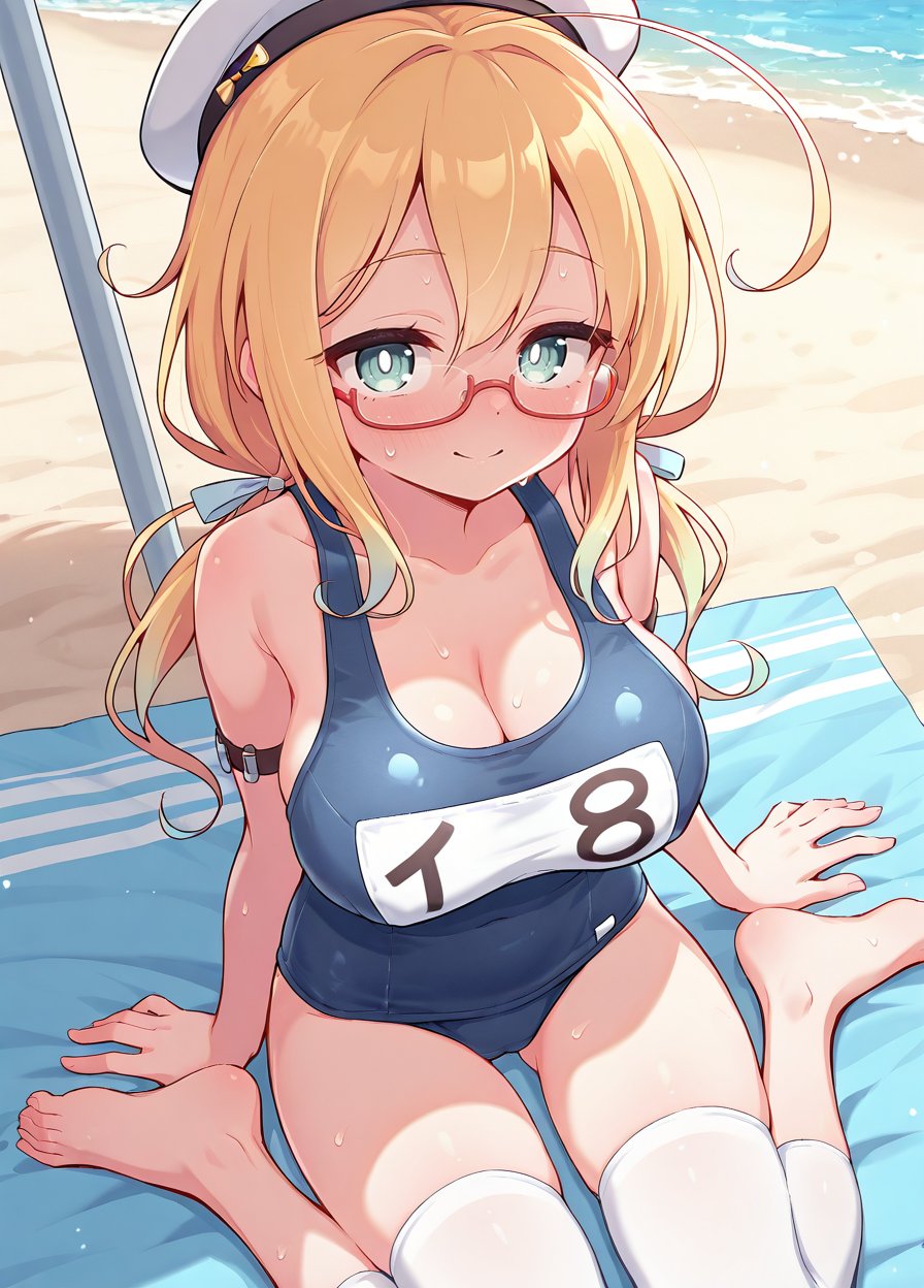 blonde hair,  wodae,  beach by BigGuss  on Tensor.Art