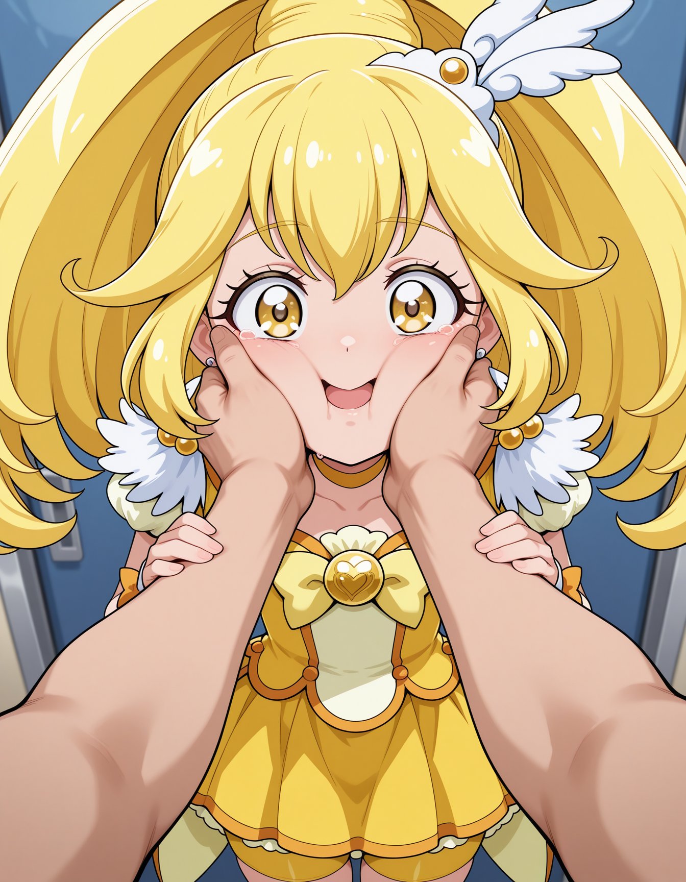 1girl,  1boy,  cheek squash by Min on Tensor.Art