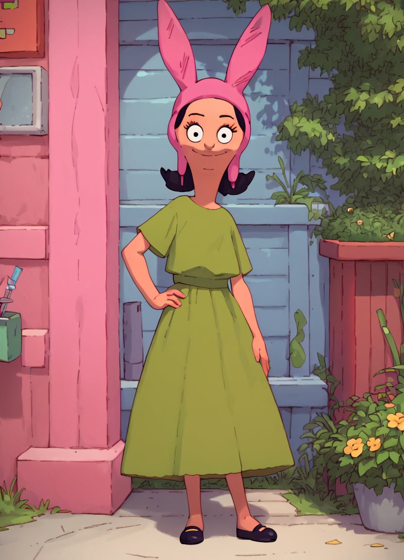 louiseb,  green dress,  bunny hat by user_613193748138035748 on Tensor.Art