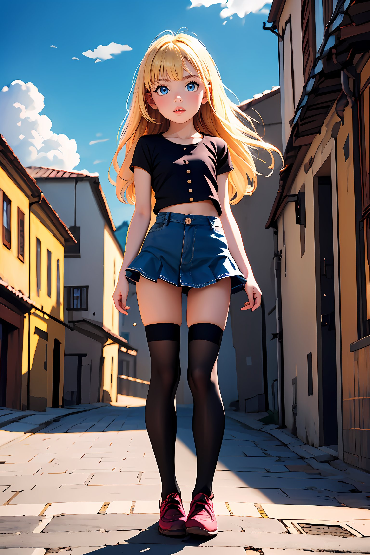 1girl, solo, blonde hair, very long hair, bangs, blue eyes, animejojihuku, full body, nice hands, perfect hands<lora:EMS-305265-EMS:0.800000>, <lora:EMS-28546-EMS:1.500000>, <lora:EMS-3262-EMS:1.000000>