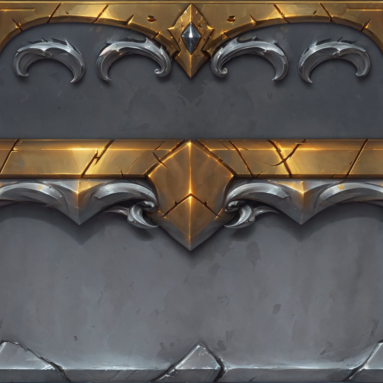 wowtexture of silver surface with golden ornate edging,  seamless by Oliver DR on Tensor.Art