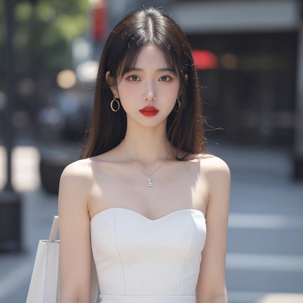 1girl,  bag,  bare_shoulders by pass写实 on Tensor.Art