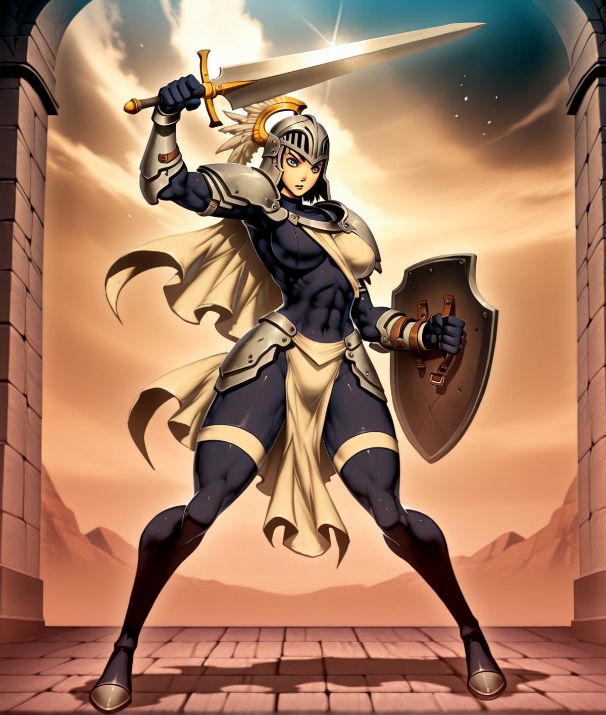 Genzoman_Early_Style,  1girl,  claymore \(sword\) by HaZE on Tensor.Art