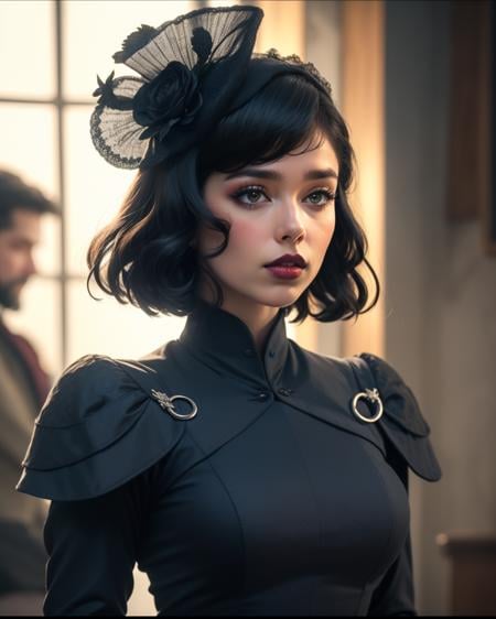 cinematic film still beautiful adult eyeliner,  eyeshadow,  makeup by Beone21 on Tensor.Art