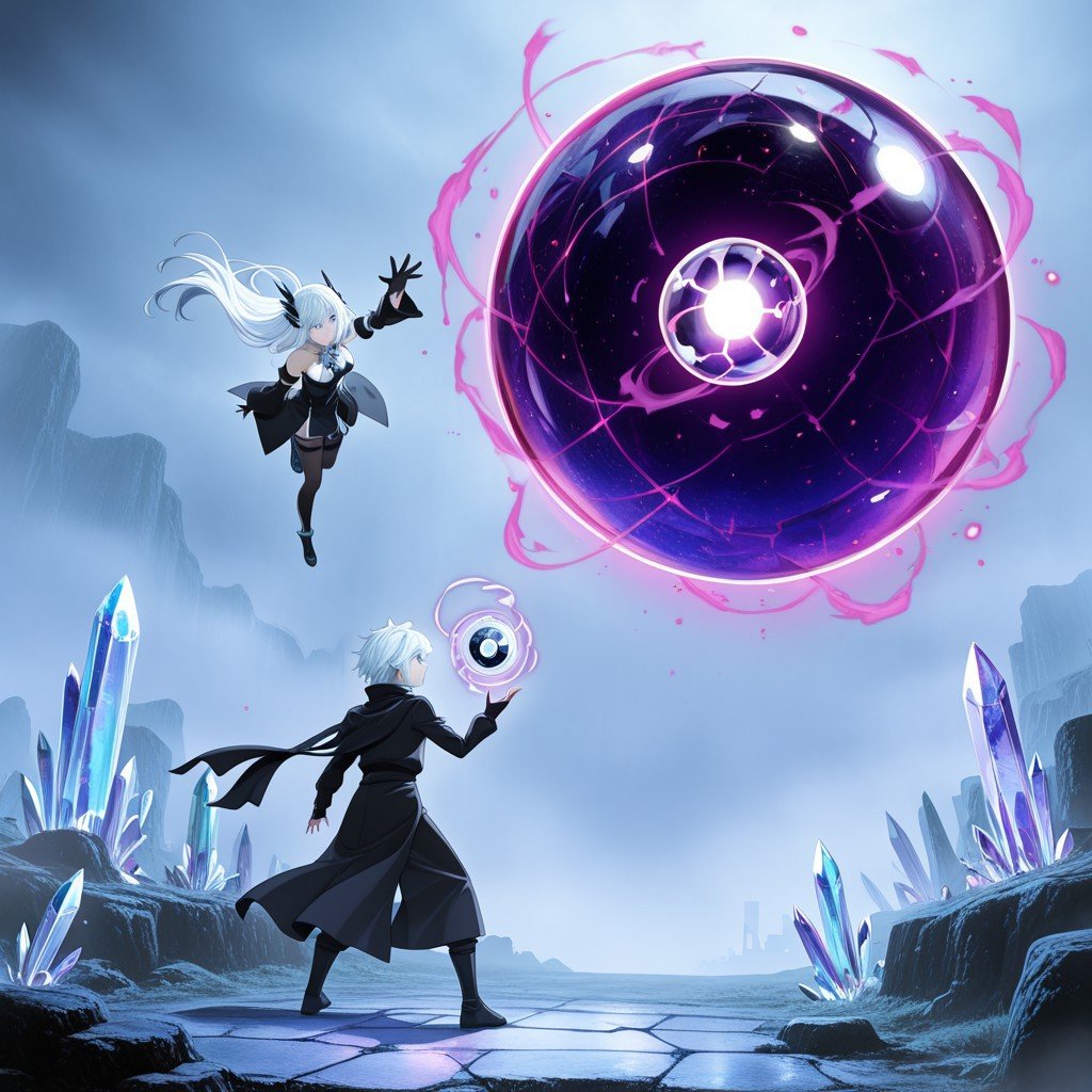 DanmachiStyle,  Evil Orb Duo1boy,  1girl by Wizardludas on Tensor.Art