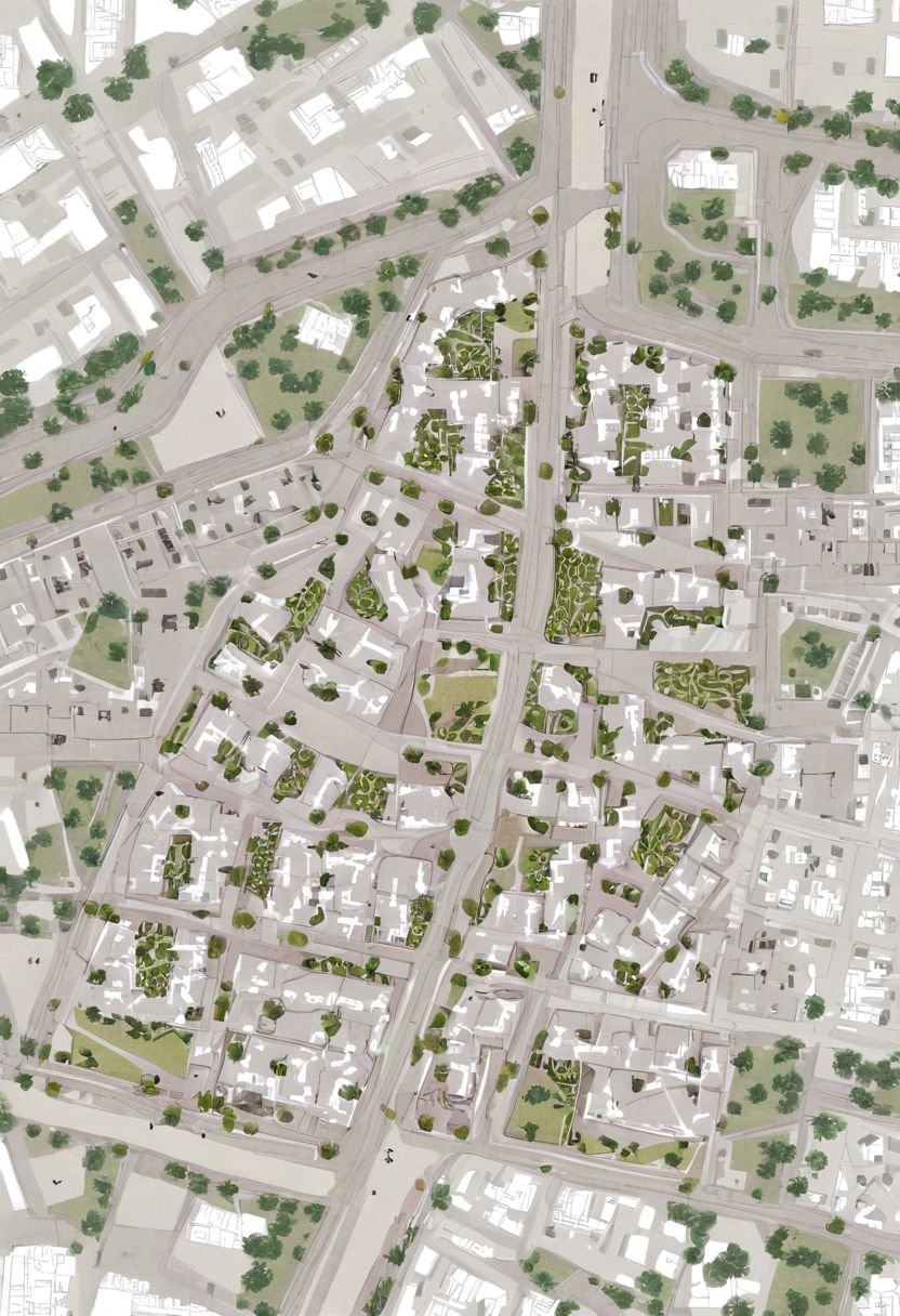 area|path|landmark|landscape|square|edge|axis_site plan:1.5,  Geometric patterns,  Dark brown and green color by HHM on Te...