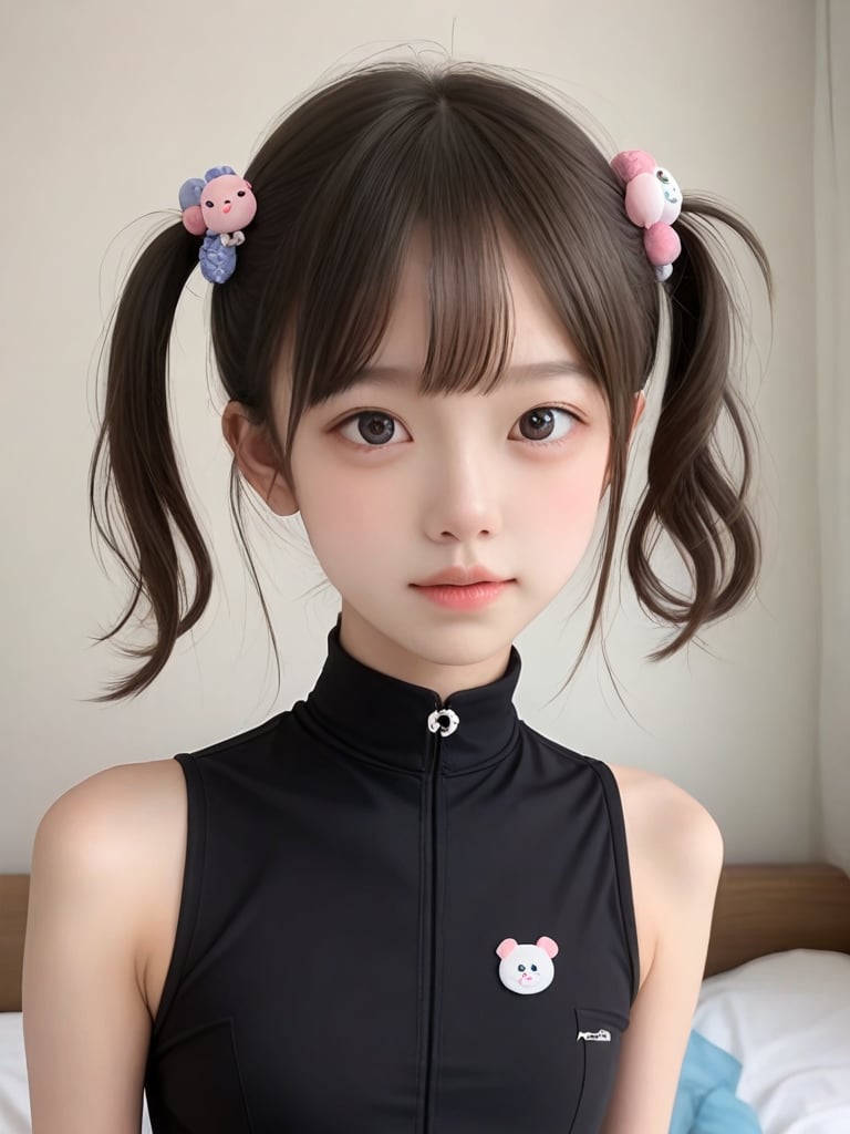 ((score_9, realistic)), ((face focus)), ((fair skin)), ((skinny)), 1girl, one side up, hair ornament, idol, jpop, kpop, belle, pretty, petite, <lora:ADetailerNetidolFace_pony:0.5>,