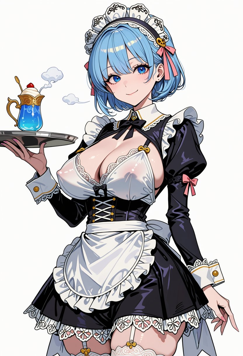 1girl,  looking at viewer,  rem by miaomiao on Tensor.Art