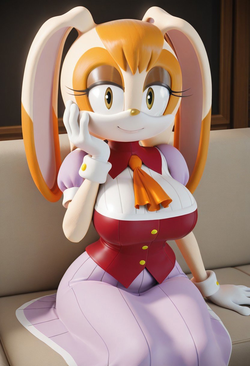 solo female,  Vanilla the Rabbit,  furry by Sonic X on Tensor.Art