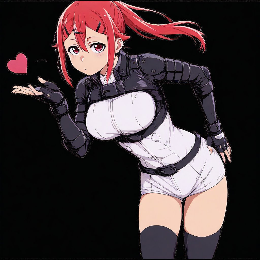 ichika kishimojin \(black torch\),  red hair,  long hair by PSYREN fans on Tensor.Art