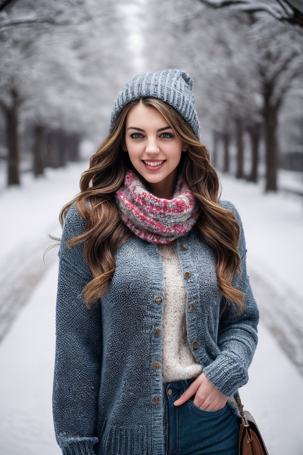 BlakeE_SoloTI_v1,  (In a cheerful winter outfit with a cozy,  knit sweater and a warm by Solo on Tensor.Art