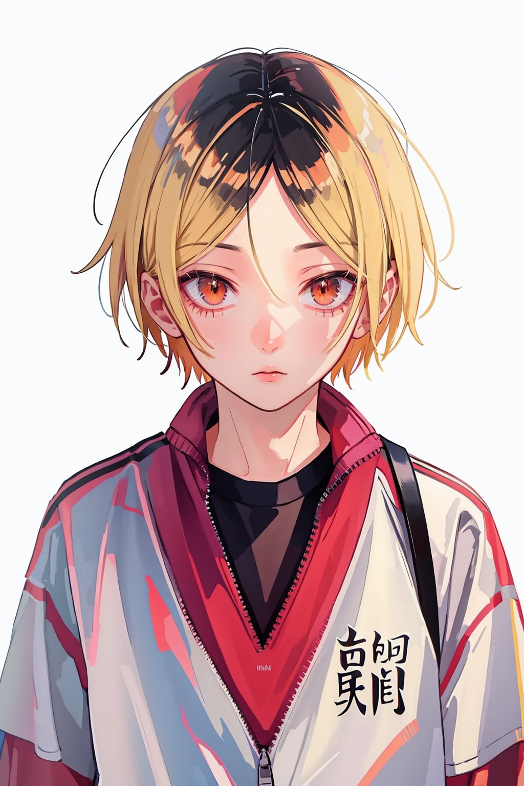 masterpiece,best quality, highly detailed, kozume kenma,male focus,1boy,solo,looking at viewer<lora:kozume_kenma:1>,simple background,white background