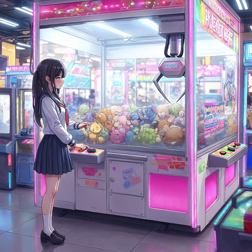 crane game,  1girl,  indoors by 鬼畫符 on Tensor.Art