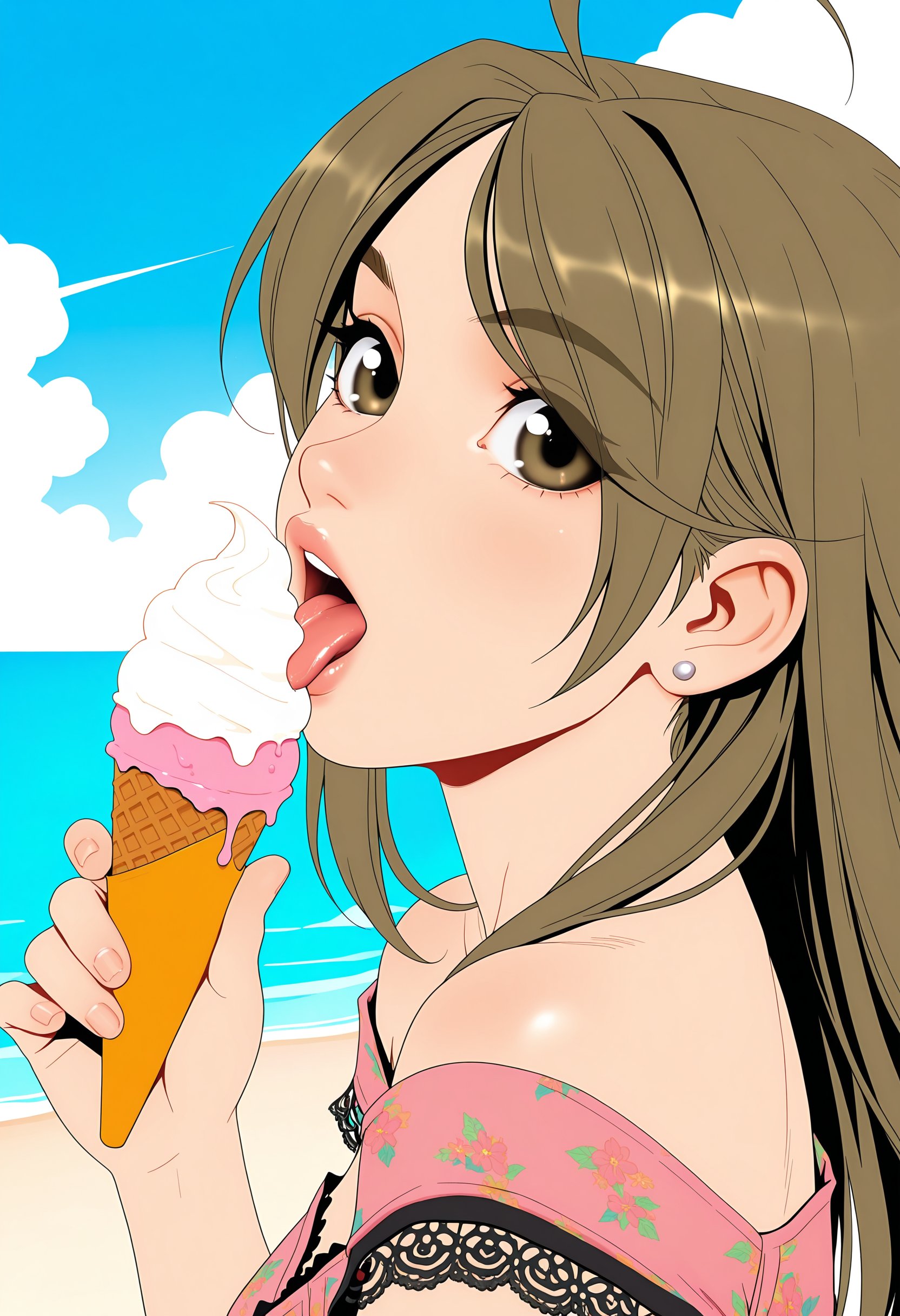 kodama hibiki \(memories off 3\),  hibikishirt,  eyes visible through hair by CruZz127 on Tensor.Art
