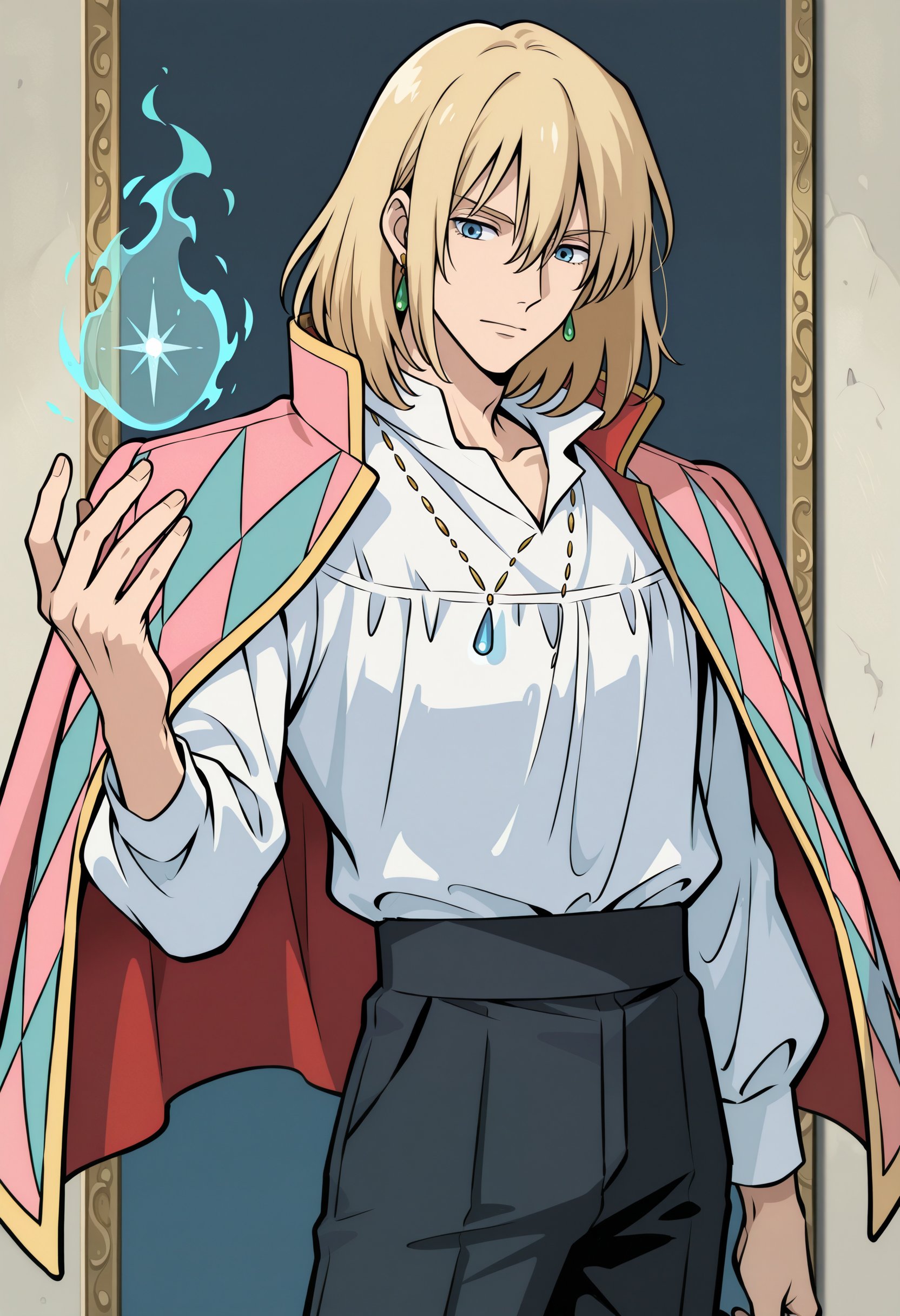 howl_pendragon,  1boy,  jewelry by Min on Tensor.Art