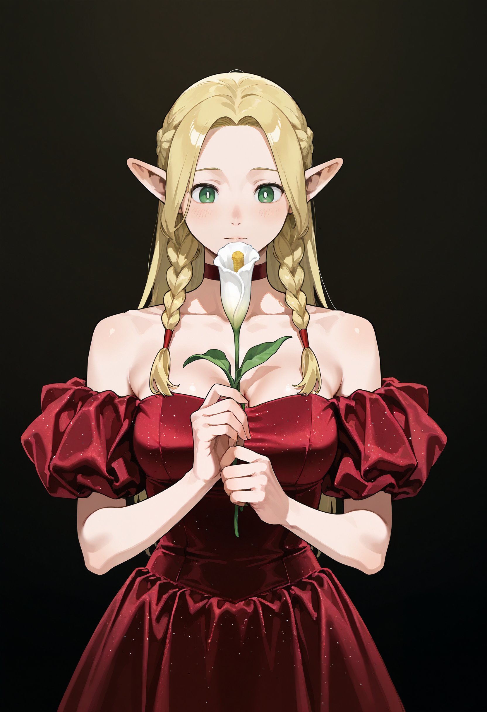 solo,  1girl,  red velvet dress by miaomiao on Tensor.Art