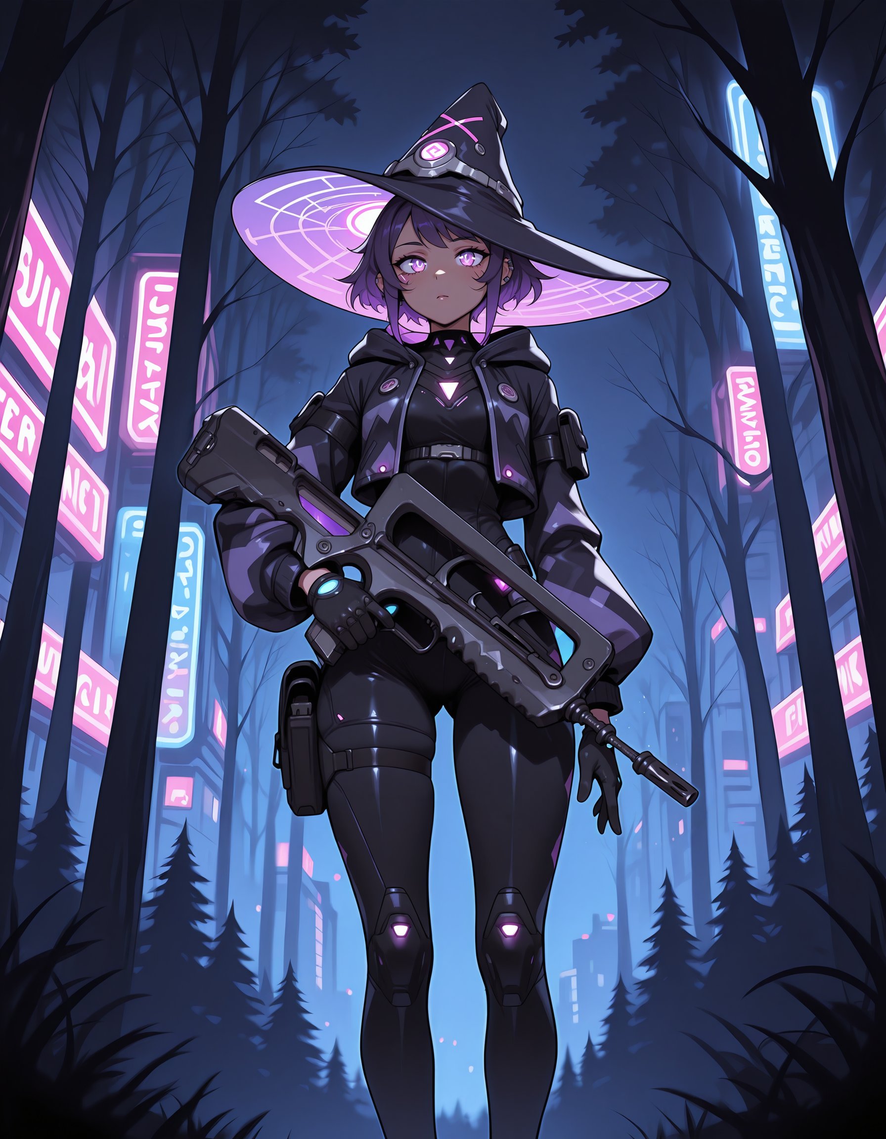 1girl,  purple hair,  angled view by imCryptix on Tensor.Art