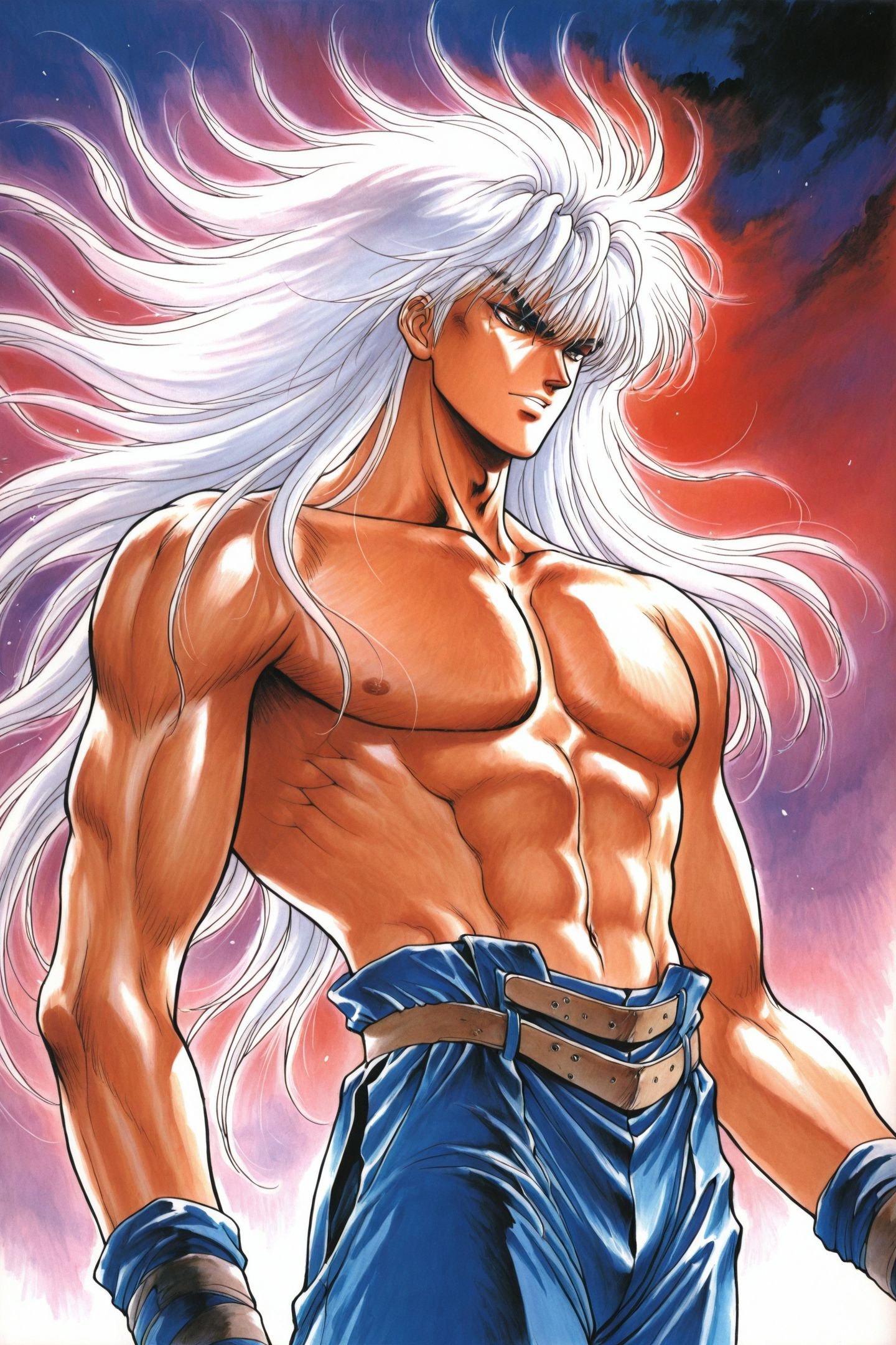 Kazushi Hagiwara Style,  Dark Schneider,  1boy by flyx3 on Tensor.Art