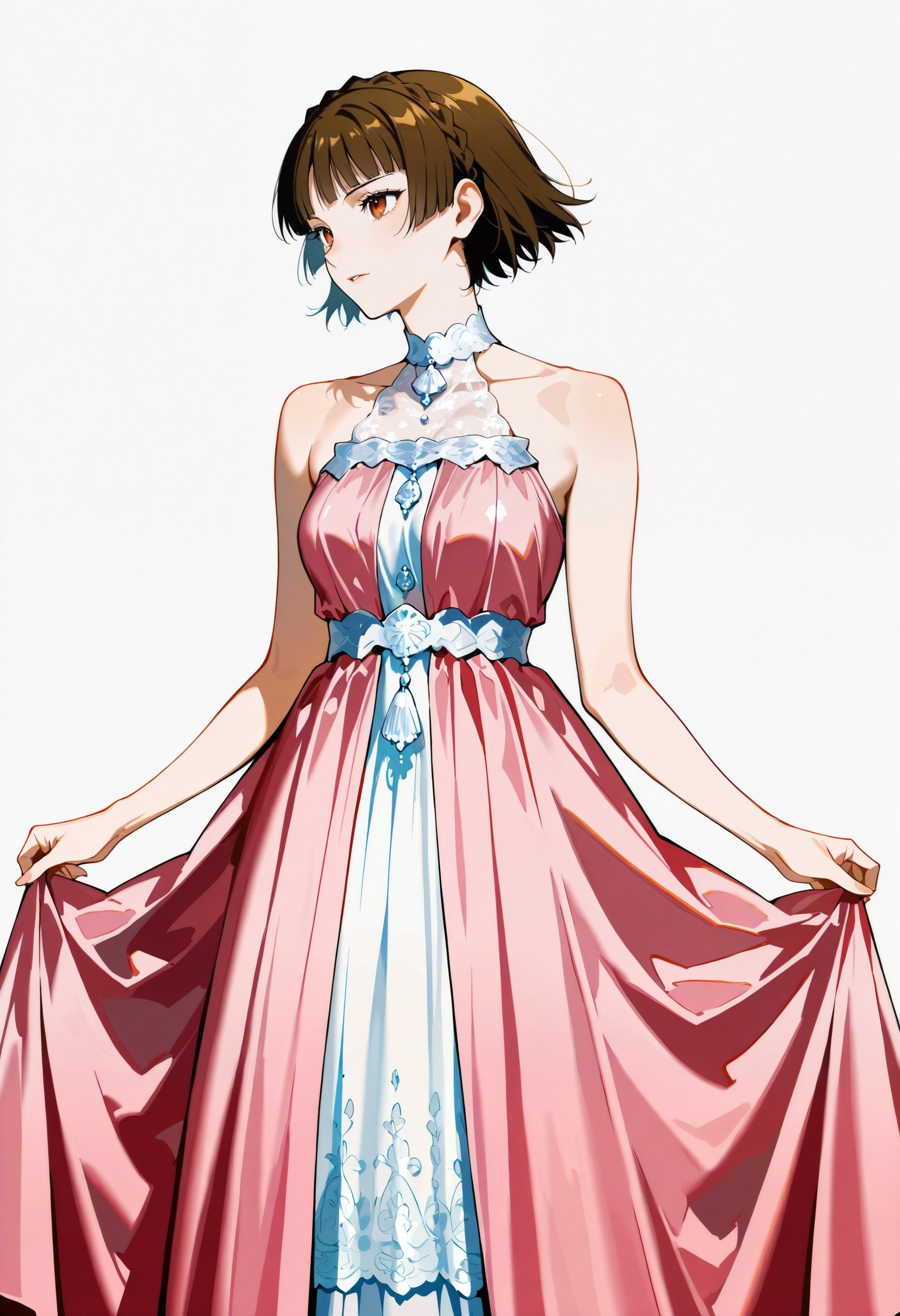 solo,  1girl,  pink dress by miaomiao on Tensor.Art